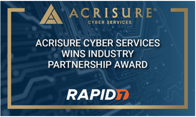 Rapid7 Industry Partnership Award for Acrisure Cyber Services